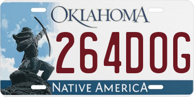 OK license plate 264DOG