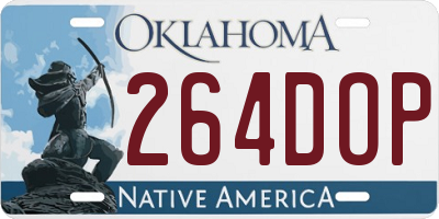 OK license plate 264DOP