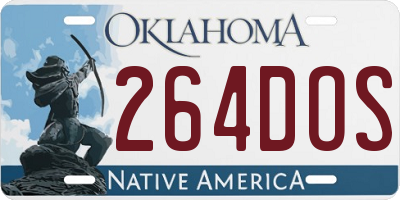 OK license plate 264DOS