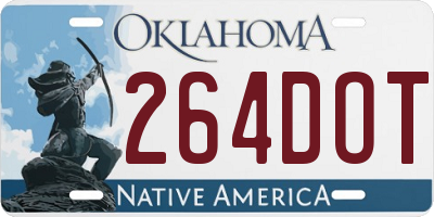 OK license plate 264DOT
