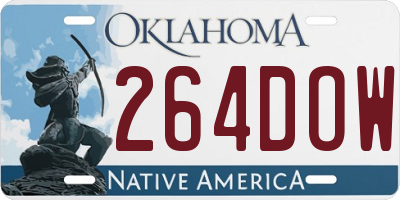 OK license plate 264DOW