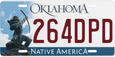OK license plate 264DPD