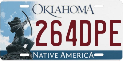 OK license plate 264DPE