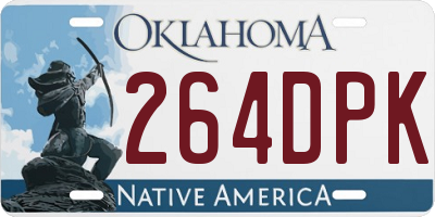 OK license plate 264DPK