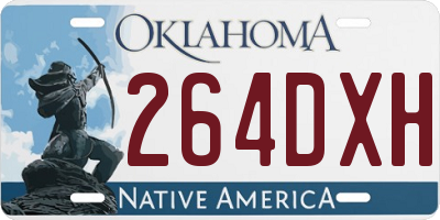 OK license plate 264DXH