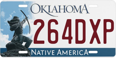OK license plate 264DXP
