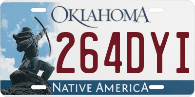 OK license plate 264DYI
