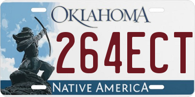 OK license plate 264ECT