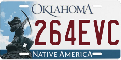 OK license plate 264EVC