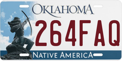 OK license plate 264FAQ