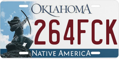 OK license plate 264FCK