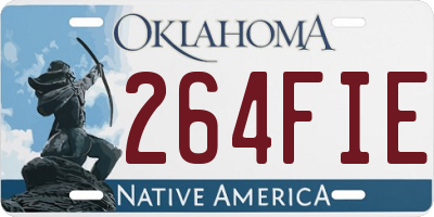 OK license plate 264FIE