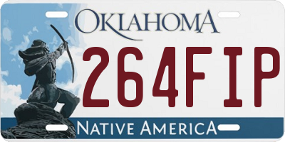 OK license plate 264FIP