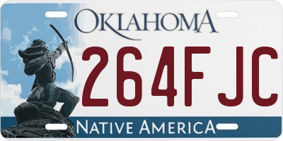 OK license plate 264FJC