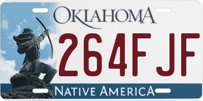 OK license plate 264FJF
