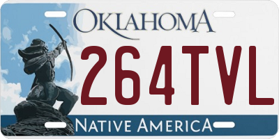 OK license plate 264TVL