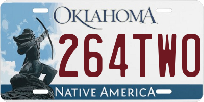 OK license plate 264TWO