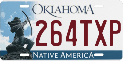 OK license plate 264TXP