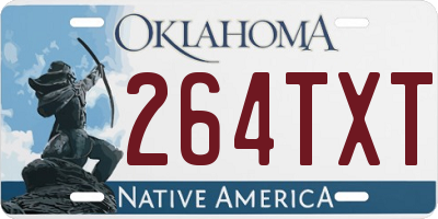 OK license plate 264TXT