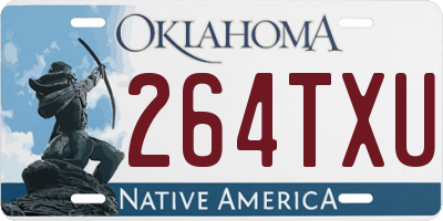 OK license plate 264TXU