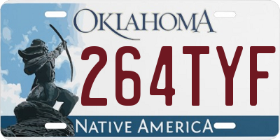 OK license plate 264TYF