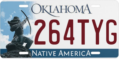 OK license plate 264TYG