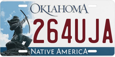 OK license plate 264UJA
