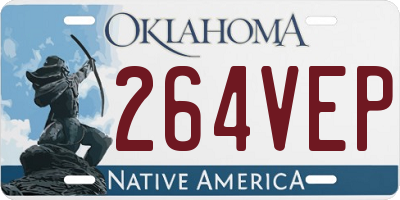 OK license plate 264VEP