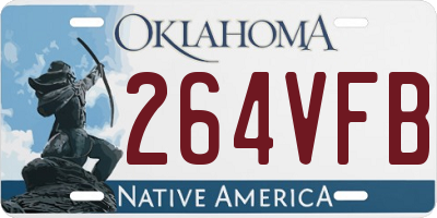 OK license plate 264VFB