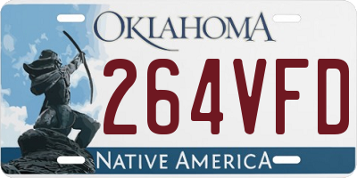 OK license plate 264VFD