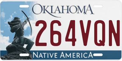 OK license plate 264VQN