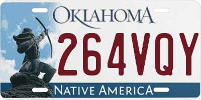 OK license plate 264VQY