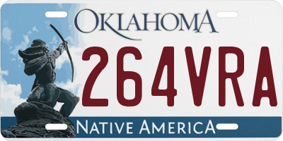 OK license plate 264VRA