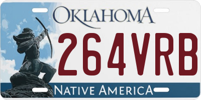 OK license plate 264VRB