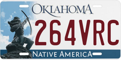 OK license plate 264VRC
