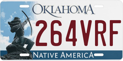 OK license plate 264VRF