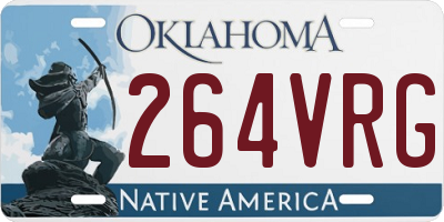 OK license plate 264VRG