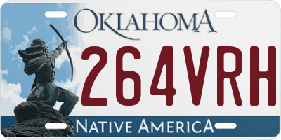 OK license plate 264VRH