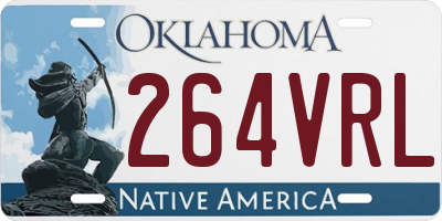 OK license plate 264VRL