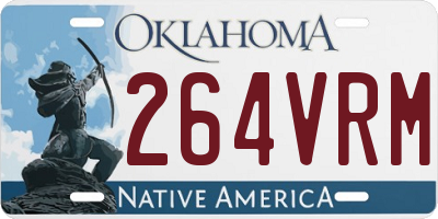 OK license plate 264VRM