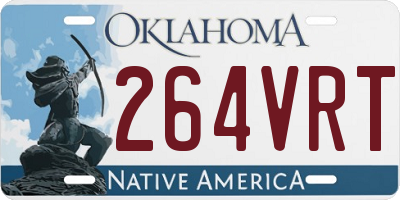 OK license plate 264VRT