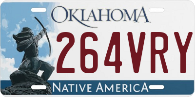 OK license plate 264VRY