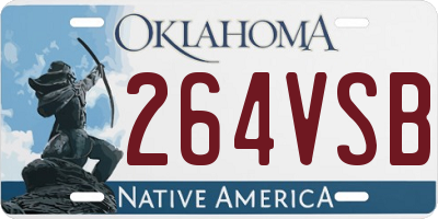 OK license plate 264VSB