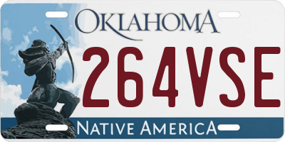 OK license plate 264VSE