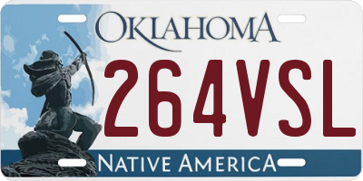 OK license plate 264VSL
