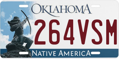 OK license plate 264VSM
