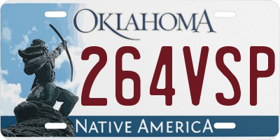 OK license plate 264VSP