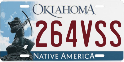 OK license plate 264VSS