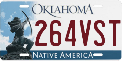 OK license plate 264VST