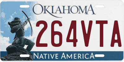 OK license plate 264VTA